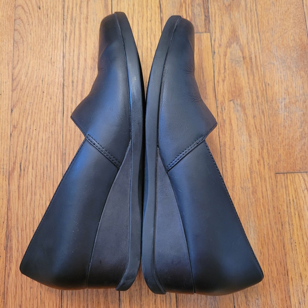 Dansko 39 Wedge Slip On Black Leather Professional SHANDA Waterproof 8.5 9 - Picture 5 of 7